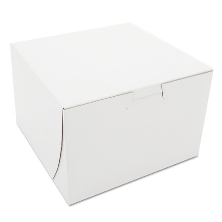 Sct Non-Window Bakery Boxes, Paperboard, 6 x 6 x 4, White, PK250 SCH 0909